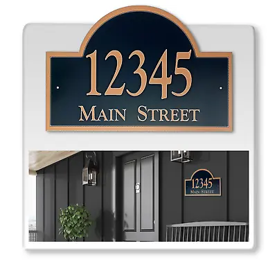 Curb-N-Sign Arch Address Sign Plaque Super Reflective Customized • $34.95