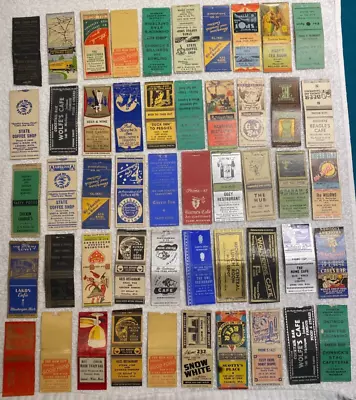 50 VINTAGE 1950's Matchbook Covers - MICHIGAN Only! Detroit Lansing + VERY RARE • $46.98