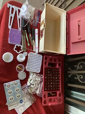 WILTON Cake Decorating Tool Caddy Portable Organizer Box Supply W Lots Of Extras • £189.04