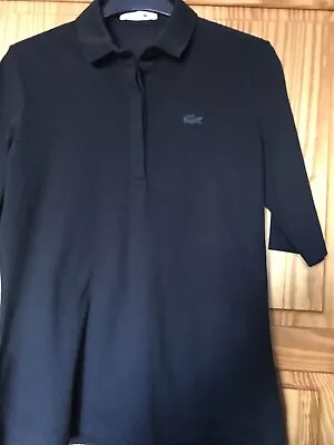£25 • Buy Lacoste  Womens Polo Shirt,  Eur 40,(10/12), Black, Brand New