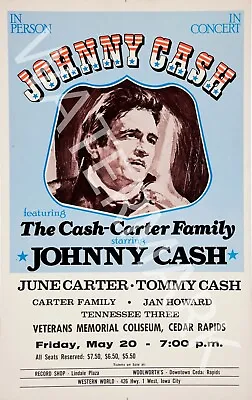 Johnny Cash - Cash Family - 1977 Vintage Music Poster • $29.95