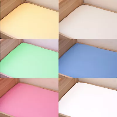 £5.99 • Buy Cot Bed 100% Cotton Fitted Sheet Moses Basket Crib Toddler Baby Travel All Sizes