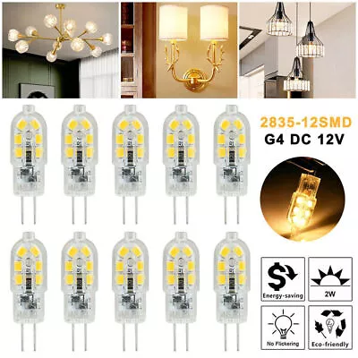 10/20Pcs G4 20W 2835 SMD Bi-pin 12 LED Lamp Light Bulb DC 12V 6000K White & Warm • $9.99