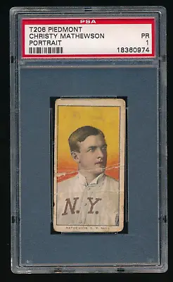 1909-11 T206 Christy Mathewson Portrait NY Giants Piedmont Series 150 PSA 1 PR • $1199.99