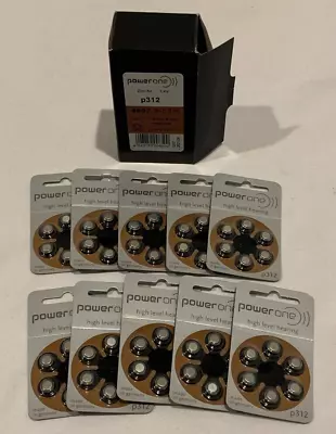 Powerone Zinc Air P312 Hearing Aid Batteries 1.4V (10 Packs) Expired • $9.89