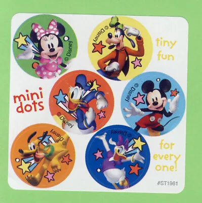 90 Mickey Mouse Funhouse Mini Dot Stickers -  MInnie Goofy Pluto Donald • $2.60