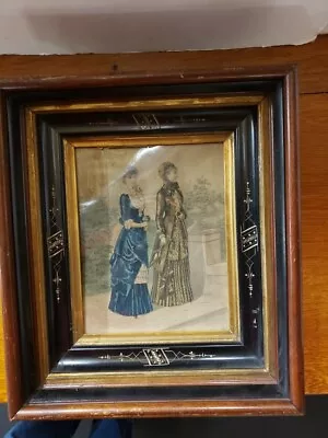 1800's La Mode Illustree French Antique Hand Colored Plate Illustration • $95