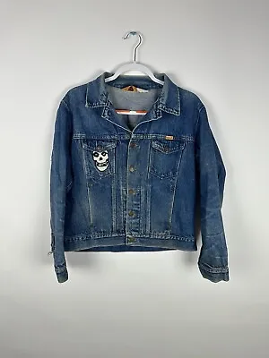 Vintage Rustler Denim Jacket Misfits Patch Men’s Large  • $40