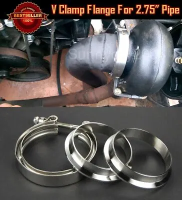 $22.16 • Buy T304 Stainless Steel V Band Clamp Flange Assembly For Honda Acura 2.75  OD Pipe