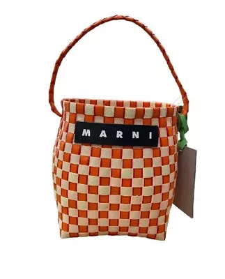 MARNI Market Bucket Tag Tote Bag Handbag • $215