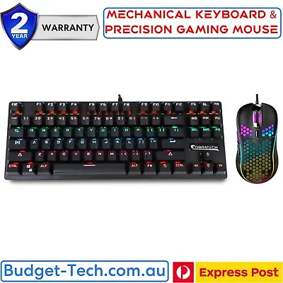 $59.99 • Buy Mechanical RGB Gaming Keyboard & Mouse Bundle Combo - High Quality Bundle Set
