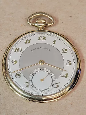 BLACK STARR & GORHAM By Movado 14k Yellow Gold Vintage Rare Pocket Watch • $2499