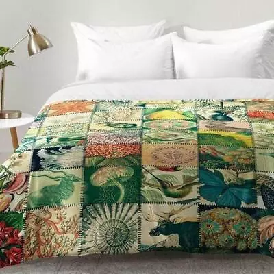 Wonderful World Hummingbird Moose Quilt Duvet Cover Set Full Doona Cover • $56.99