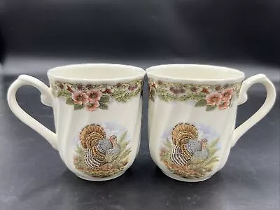 Queen’s Thanksgiving Myott Factory Archive Illustrations Tea Cup Set Of 2 • $19.99