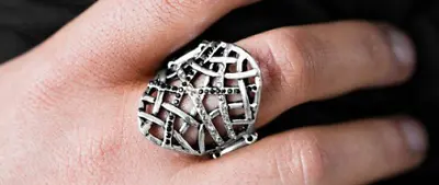 $5 • Buy Paparazzi Ring - Controlled Chaos - Black