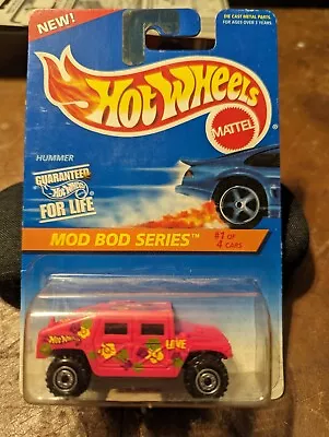 Hot Wheels 1996 Mod Bod Series #396 Hummer Pink W/ Flowers • $4