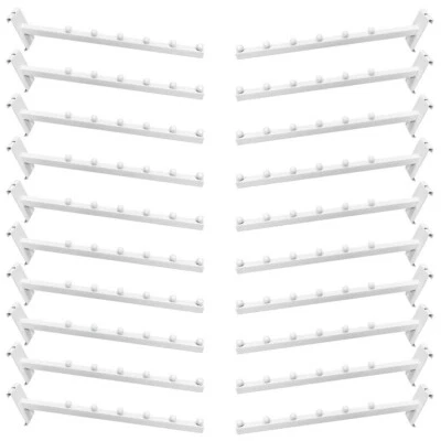 $125.50 • Buy 20Pc White Gridwall Waterfall Ball Hook Hanger 16.5  Long Faceout Retail Display
