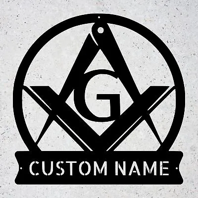 Custom Masonic Metal Wall Art Sign Personalized Home Decor Signs Gift Ideas • $139.95