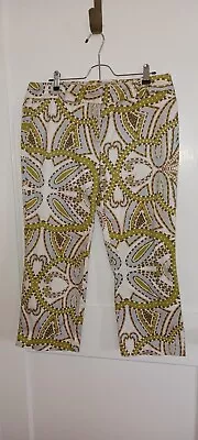 J Crew Women's Size 8 Ankle City Fit 2009 Chino Print Pants • $24.99