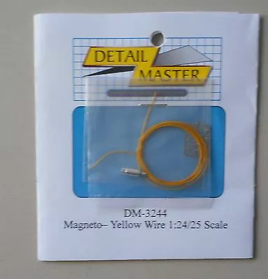 Magneto Yellow Wire 1:24 1:25 Detail Master Car Model Accessory 3244 • $7.50