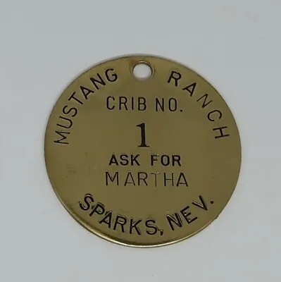 Brass Mustang Ranch Crib 1 Martha Hooker Prostitute Brothel Tag Spark Nevada  • $19.50