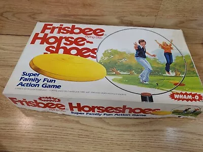Wham-O Frisbee Flying Disc Horse-Shoes Lawn Outdoor Game Vintage 1978 COMPLETE! • $29.15