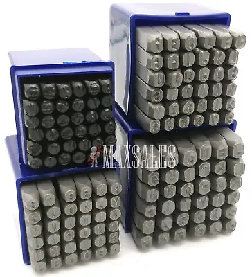 144pc 3mm & 4mm & 5mm & 6mm Letter & Number Stamping Set Hardened Steel Metal  • $41.99