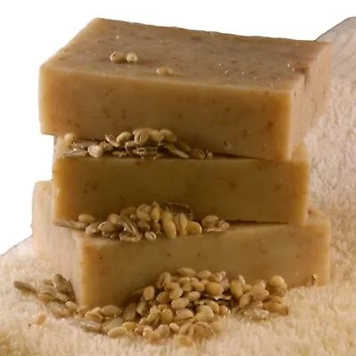 Handmade Cereals Soap Bar 60-80gr Gentle Exfoliator For Sensitive Skin Lavender • £2.90