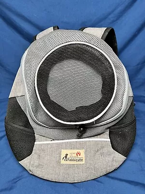 RABBICUTE Pet Rabbit Carrier Backpack Grey Small • $24