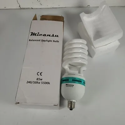 Micansu Balanced Daylight Screw Bulb 85W 250/50Hz 5500k Boxed • £11.99