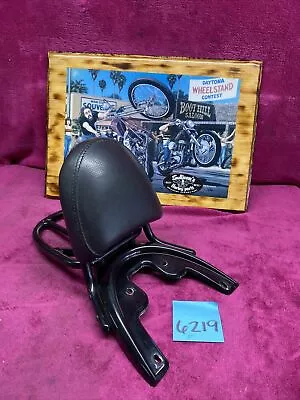 $225 • Buy Harley Vrod Backrest Back Rest Sissy Bar V Rod Black Luggage Rack Mount Set Up