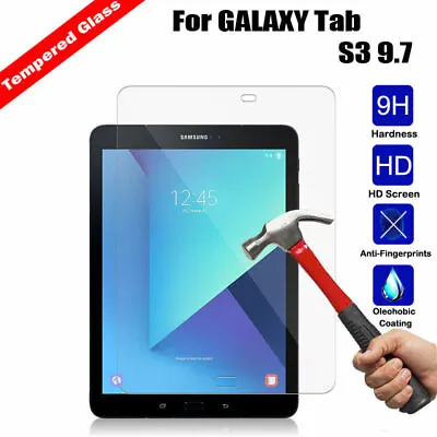 Samsung GALAXY Tab S3 S2 Tab E Tab A Tempered Glass Screen Protector Ultra Slim • $13.60