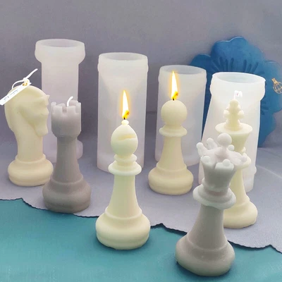 £3.59 • Buy DIY Candle Silicone 3D Chess Mold Candle DIY Craft Soap Wax Plaster Making Mould
