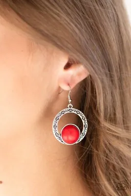 Paparazzi MESA MOOD Red Earrings • $3.50