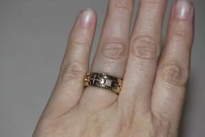 $895 • Buy Authentic BULGARI Bvlgari Parentesi 18K Yellow Gold Ring Size 53 - US 6.5
