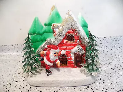 Vtg MCM Bradford 3D Christmas Santa Wall Decoration Soft Plastic Blow Mold • $25