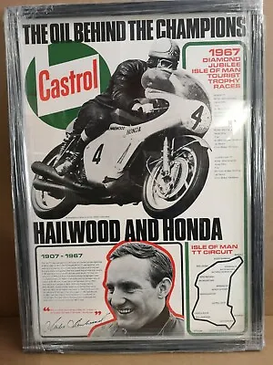 1967 Castrol Isle Of Man TT Advert Poster (Ft. Mike Hailwood). • £150