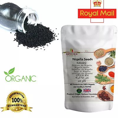 100% Pure Kalonji Black Nigella Sativa Seeds A+ Quality 100g-5kg Free UK P&P • £4.49