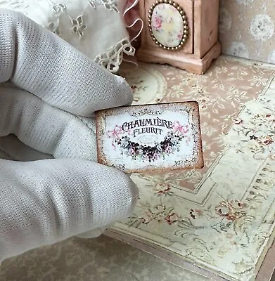 Miniature Dollhouse French COTTAGE FLOWERS Vintage Perfume Advertisement 1:12 • $9.95