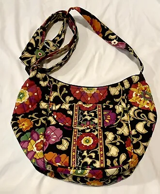 Vera Bradley Crossbody Shoulder Clare Suzani Pattern Black Floral • $21.79
