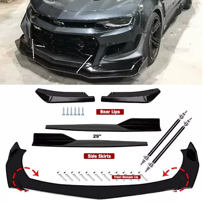 $39.99 • Buy For Chevrolet Camaro Front Bumper Spoiler Body Kit / Side Skirt /Rear Lip Glossy