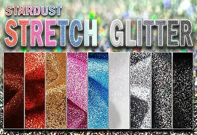 Stretch Glitter Stardust Crafting Vinyl Fabric / 54  Wide / Sold By The Yard • $6.99