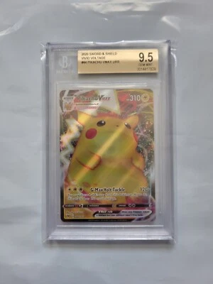 $39.99 • Buy 2020 Pikachu VMAX Pokemon Card Vivid Voltage 044/185 BGS 9.5 Gem Mint PSA 10