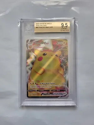 $49.99 • Buy Pikachu VMAX 2020 Pokemon Card Vivid Voltage 044/185 BGS 9.5 Gem Mint PSA 10