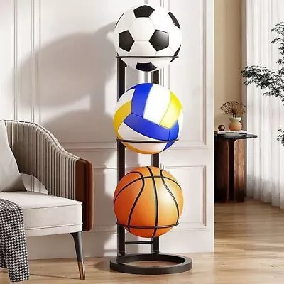 Football Basketball Storage Rack Ball Sport Equipment Organizer Display Stand AU • $21.89