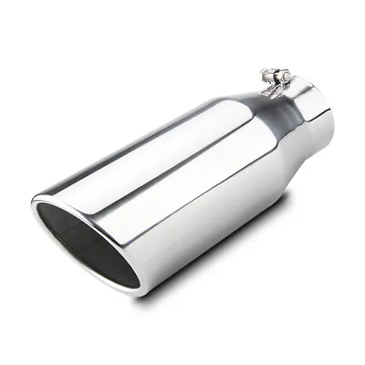 4  To 6  Diesel Exhaust Tip Rolled Angle Cut & Polished 15  Long Truck Tips • $41