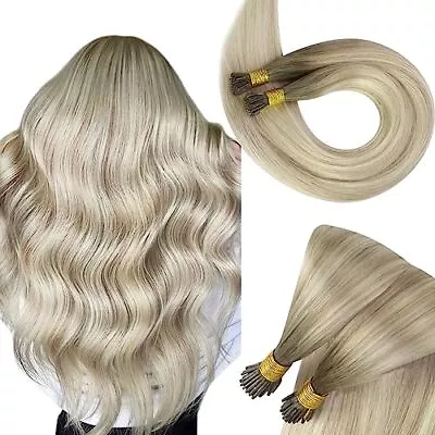 Sunny I Tip Hair Extensions Ombre Blonde I Tip Hair 24 Inch 1-Itip-#SUN (New) • $121.86