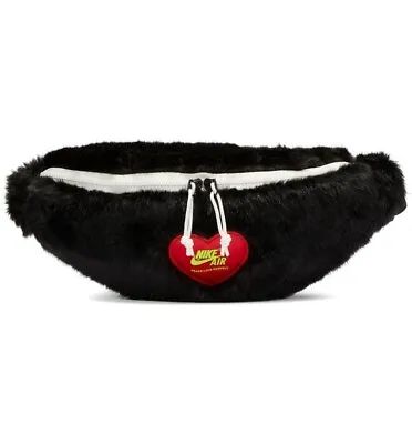 Nike X Olivia Kim Heritage Faux Fur Waist Bag Fanny Pack NEW CT7959-010 • $76.43