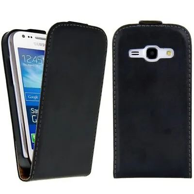 Samsung Galaxy Ace 2 I8160 Black Case Vertical Flip Down Cover • £1.99