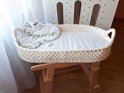 Changing Basket Newborn Lounger Moses Basket  Baby Bassinet Crochet Baby Crib • $105